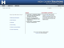 Tablet Screenshot of highcaliber.com